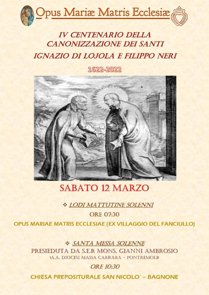 Iv Centenario Della Canonizzazione Dei Santi Ignazio Di Loyola E